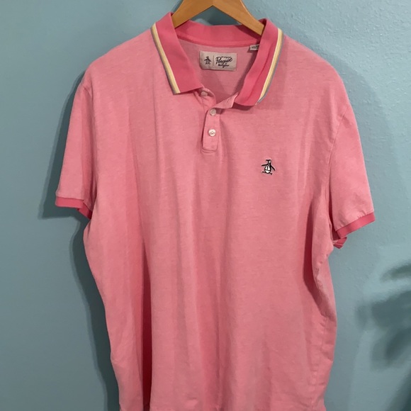 ORIGINAL PENGUIN PINK COLLARD T-SHIRT SZ XXL - Picture 6 of 7